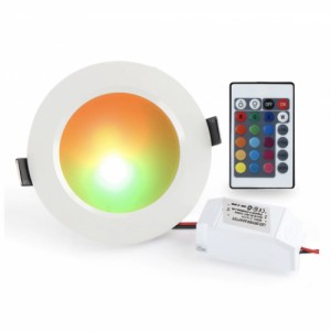 RGB светильник потолочный с пультом RLP-RGB-5 5Вт КРУГЛЫЙ
