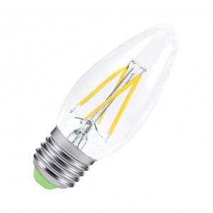 Светодиодная лампа филамент Premium LED-Свеча-deco 5Вт 220В Е27 прозрачная IN HOME
