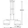Подвесной светильник Bilja 17400/02/30 120Вт с плафонами из ткани