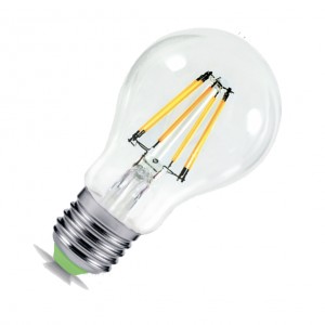 Филаментная светодиодная лампа LED-A60-deco 5Вт 220В Е27 прозрачная IN HOME Premium