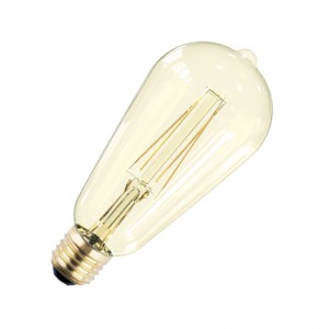 Лампа светодиодная лофт LED-ST64-deco 5Вт 230В Е27 3000К 450Лм золотистая Premium