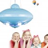 Люстра НЛО детская светодиодная с пультом 31Вт Голубая фото 2