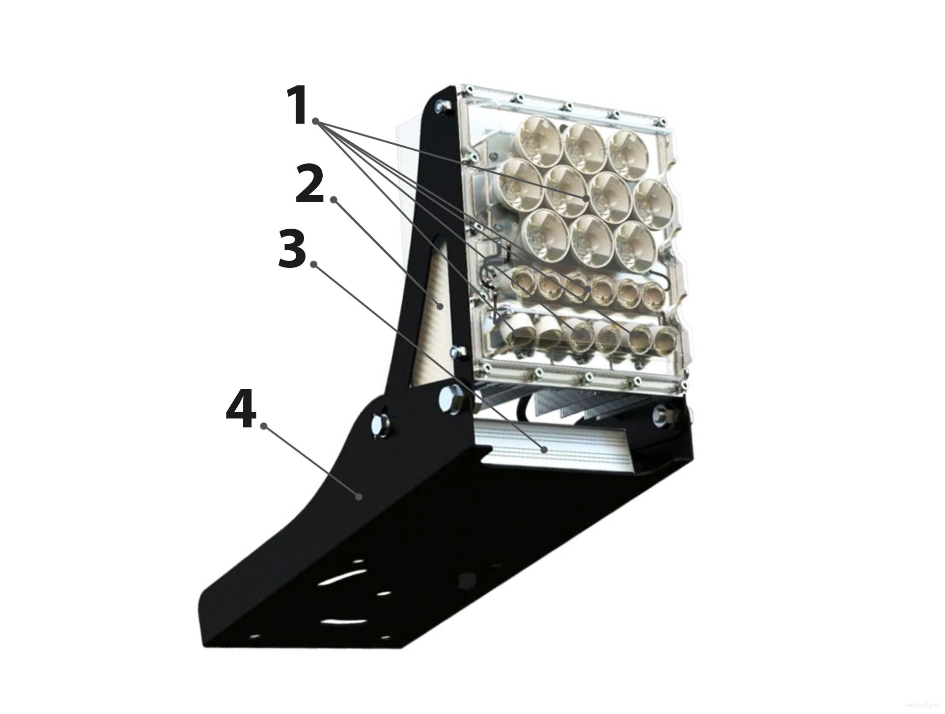 Конструкция светодиодного ригельного светильника 60 Вт